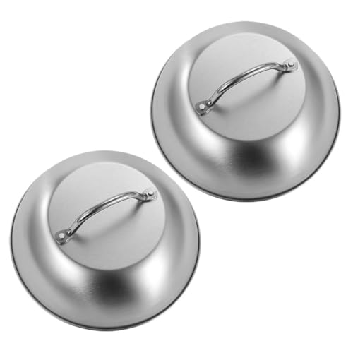 ifundom 2 Piezas Tapa Inoxidable Tapa Multifuncional para Ollas y Sartenes para Cocinas y Asados al Aire