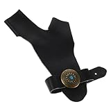 Milisten Fitness Glove Non Slip Protective Guard for Recurve Shooting Durable Athletic Finger Tab for Youth Adults Black Left Hand Accessory