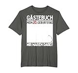 T-Shirt 20. Geburtstag Herren Damen 20 Jahre Deko