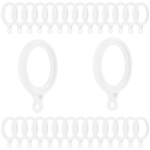 30 PCS Plastic Curtain Rings (White)