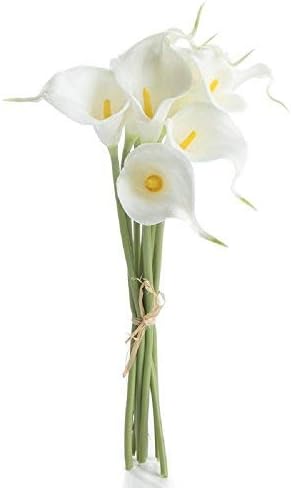 Jpettie Artificial Flower Arrangements Fake Flower Calla Lillies for Home Garden Party Wedding Decoration Christmas Decor 10 Pieces 13.6"(Cerise)