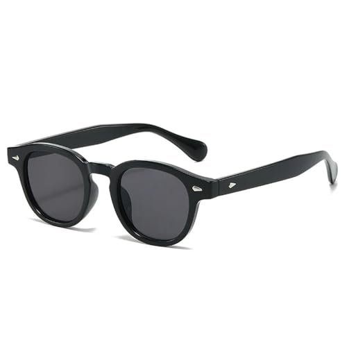 Lunettes de soleil ovales rétro contre l'éblouissement pour un look punk affirmé