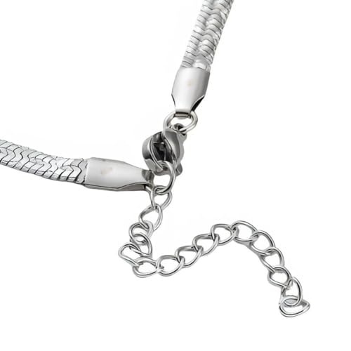 Image of THE MEN THING Chain for Men, Luxury Pure Titanium Steel Chain | Silver Stainless Steel Chain | Necklace Jewellery for Men & Boys