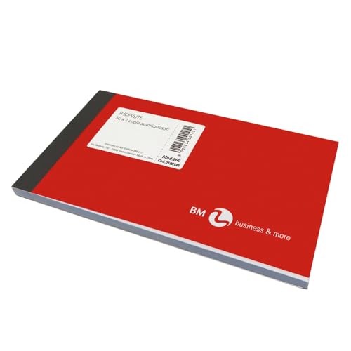 BM, selbstkopierender Rechnungsblock, Modell 260, 50 Blatt, 9,8 x 16,5 cm, 5 Stück