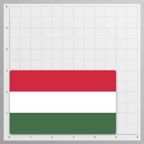 Image of World Country Flag Decal Stickers - Two Pack - for Cars Windows Bumpers Laptops Tablets Tumblers Cups Walls (Hungary)