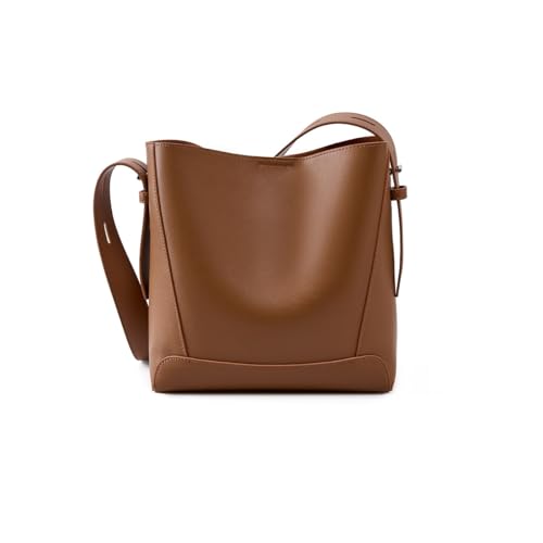 JIUFENG Leather Handbags for Women, Soft Shoulder Tote Crossbody Purses Bucket Bags with Adjustable Strap