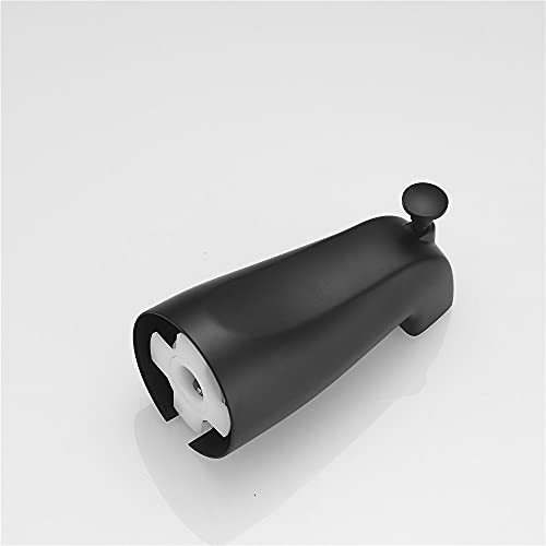 Weirun Bathroom Bathtub Water Outlet Bath Slip-On Diverter Tub Spout 4 Inches 1/2" Copper Pipe, Matte Black #TOP6