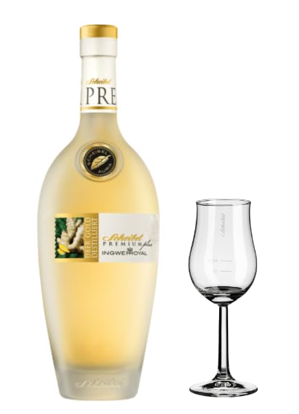 Scheibel PREMIUMplus Ingwer-Royal, 0,7L Flasche + Aroma-Glas