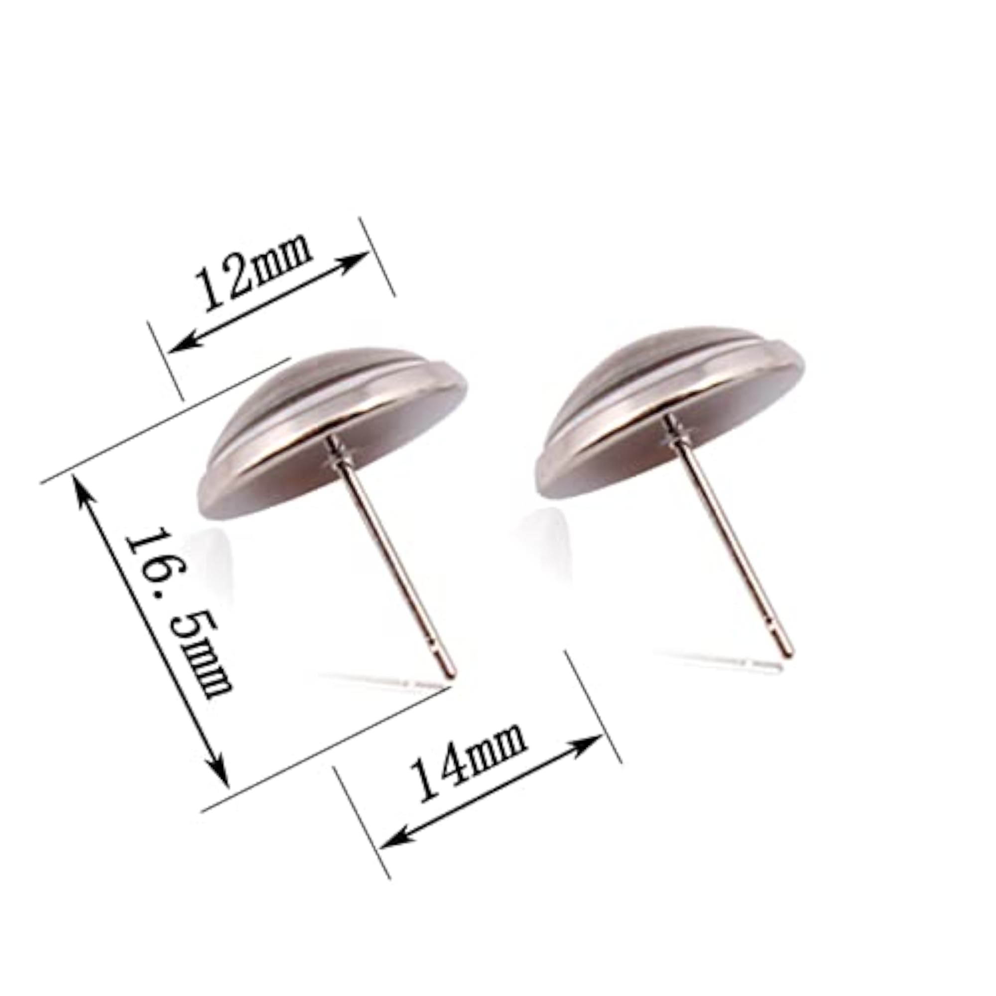 Stainless Steel Crystal Round Stud Earrings for Ladies