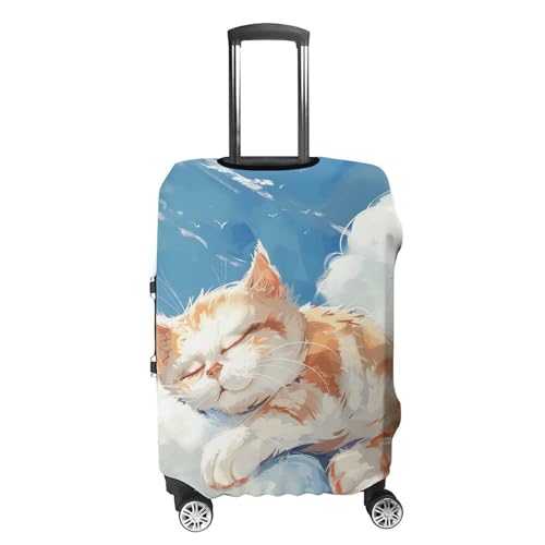 Cat Sleeps on The Clouds Luggage Cover Protector Anti-Scratch Suitcase Cover Washable Luggage Covers Fits 19-21 Inch Luggage4