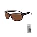 Serengeti Pistoia 8300 64MM Matte Dark Tortoise/Mineral Polarized Drivers Rectangular Sunglasses For Men +BUNDLE with ACCESSORY EYEWEAR KIT