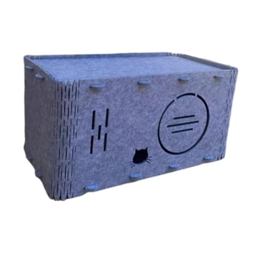 MYCENSE Cat House Felt Hideaway Bed Furniture Protection Pet Accessory Practical Breathable Scratch Resistant Foldable Felt Kitten Cave