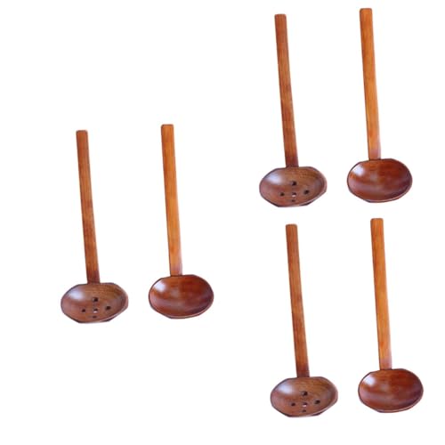 Cucharas de madera ligeras PRETYZOOM estilo japonés pack de 6 2