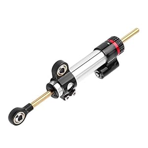 EBTOOLS pour amortisseur de direction trottinette pour amortisseur de direction moto pour steering damper motorcycle zx6r ninja 2008 Stabilisateur en aluminium universel réglable d’amortisseur de dir