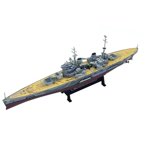 CHICHIYANG 1:1000 Scale WWII 1941 HMS Prince of Wales Battleship Model Die-Cast Military Warship Model for Collection or Display