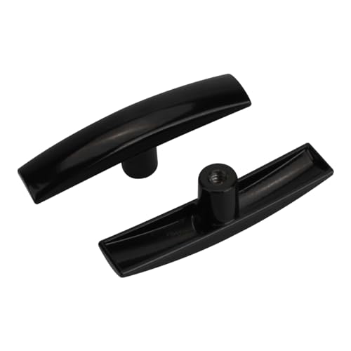 Image of 2pcs Black Metal RV Sewer Valve Handle Replacement Universal Size | RV dump valve handle, grey /black tank handle, Aluminum t handle, for 1.5in 2in 3in dump gates