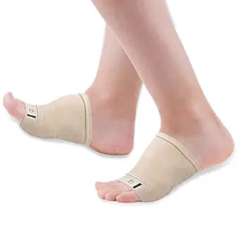 MARS WELLNESS Metatarsal Compression Arch Support Sleeve - Cushioned Gel Foot Sleeves - Flat Feet, Plantar Fasciitis, Foot Pain Relief, Heel Spurs - One Size Fits All - 2 Pairs