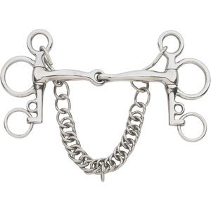 Dover Saddlery Suffolk Jointed Tom Thumb Pelham Bit, Size: 5