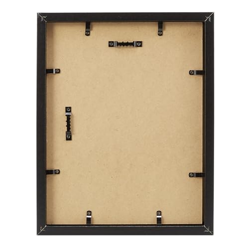 Image of Amazon Basics 8.5 inch x 11 inch Shadow Box Wood Rectangular Frame for Display Photos, Memorabilia, Black