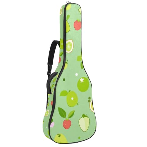 Housse guitare acoustique motif fruits colorés pour trajets urbains et répétitions