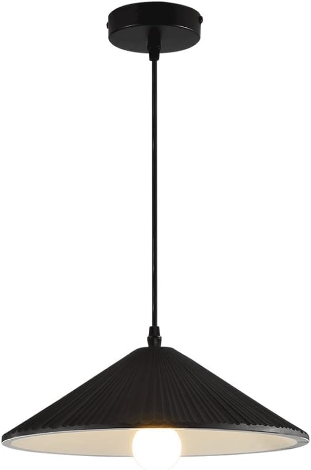 Lámpara Colgante Moderna de Resina Simple E27 con Forma de Sombrero, Ideal para Decorar la mesita de Noche del Dormitorio o la Barra.