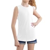 Kinder Sportweste Baumwolle – Atmungsaktive Racerback Tank Top für Jungen und Mädchen (1-14 Jahre), Weiche Hautfreundliche, Perfekt für Sommer wie Tanzen, Gymnastik, Sport & Alltag