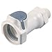 CPC (Colder) High-Flow Quick-Disconnect Fitting, Threaded Body, Polysulfone, Valved, 1/2 NPT(M)