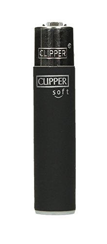 Solido e durevole qualità Clipper-Accendino ®, Soft Touch, colore: nero