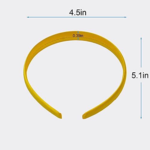 SWSTINLING 20 Pcs Plastic Satin DIY Headbands for Girls and Women,1.5cm Wide Craft Headbands Simple Fashion for Home, Outdoor, Sports & Yoga Use(20 Colours)’