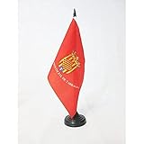BANDERA de MESA de la PROVINCIA DE TARRAGONA 21x14cm - BANDERINA de DESPACHO TARRAGONA EN CATALUÑA 14 x 21 cm - AZ FLAG