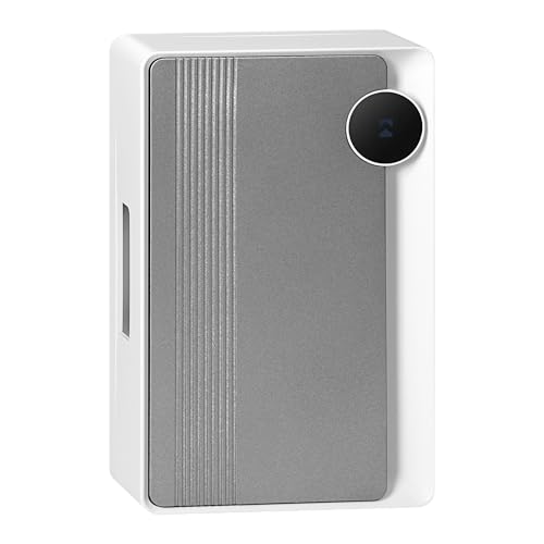 Miratic Timbre Casa Electromecánico de Dos Tonos con Cable, 230 V - Timbre Puerta Elegante y Funcional para el Hogar (Blanco-Grafito)