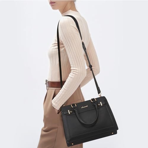 Image of LOVEVOOK Purses and Handbags for Women, Tote Shoulder Bag Satchel Purse and PU Leather Top Handle for ladies