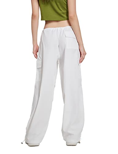 Parachute Pants for Women,Y2K Pants,Low Waisted Wide Leg Pants for Women Casual Pants Loose Fit-2023 Trendy3