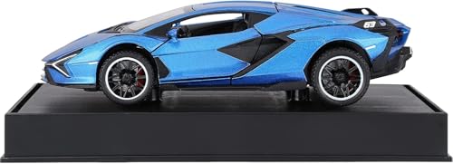 Image of 1:32 Lamborghini Sian Die-cast Metal Toy Car Pull Back Super car with Openable Doors with Sound and Light for Gifts Toys for Kids