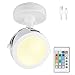 Produktbild HONWELL LED Spot Lampe Drahtlose Deckenstrahler mit Fernbedienung, Wiederaufladbares Bilder mit beleuchtung Drehbar Licht Kopf, RGB Dartscheibe Beleuchtung für Spiegelanstrich Dartscheibe, Weiß