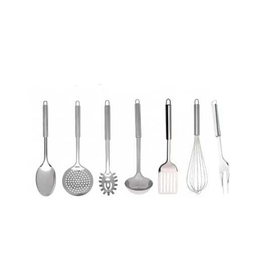 Conjunto Utensílio Cozinha Em Aço Inox Kit 6 Peças - Prata