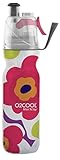 Misting Insulated Water Bottle, Mist 'N Sip Flowers from Color Series by O2COOL, 20 oz
