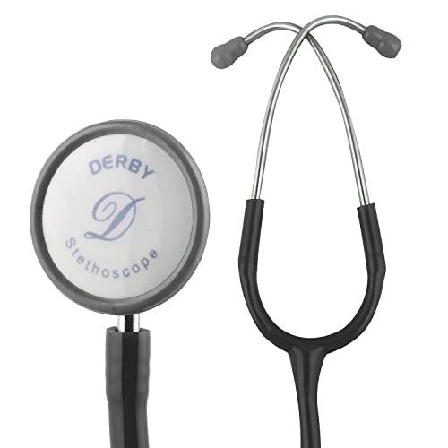 Image of Dr. Tech Classic II SS Stethoscope Heart Beat Monitoring Chest Piece Medical Instrument for Doctors, Nurses (Black)