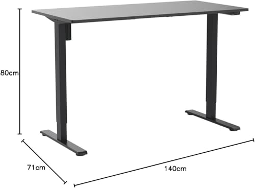Image of FLEXISPOT EN1 One-Piece Standing Desk, Electric Adjustable with 4 Memory Presets, 176 LBS Capacity, Stable & Quiet, Seamless Desktop for Home Office & Dual Monitors, 55 inchx28 inch Black
