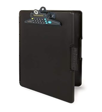 AMAZON - Dexas Slimcase 2 Storage Clipboard with Side Opening and Calculator, Black