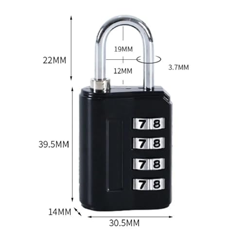 Cadenas à code 4 chiffres pour sécuriser votre valise et casier - 8