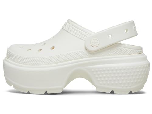 Image of Crocs Stomp Clog Unisex Slip-on Shoes - Ideal for Pools and Streets - EVA Outsole, Footbed, and Lining Chalk Men's 11, Women's 13 Medium