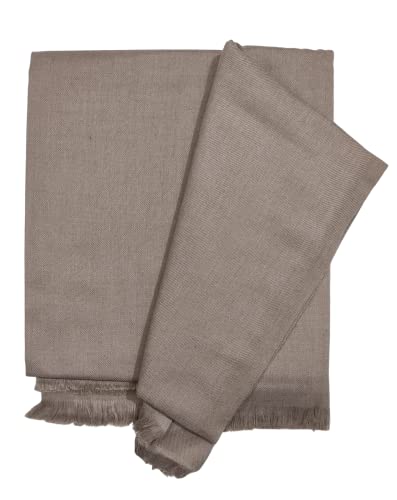 Image of Arvore Bunkaar Men's Dhariwal Plain Woolen Handloom Lohi /Shawl (48 inch X 102 inch)