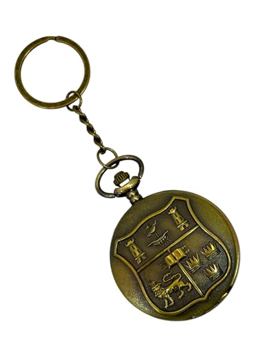 Image of AUGEN Premium Pocket Watch Metal Keychain UCC Retro Vintage for Gifting With Key Ring Anti-Rust (Pack Of 1)