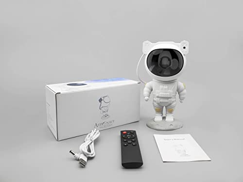 Projetor de luz de astronauta – Projetor de galáxia rotativo de 360° Projetor de estrela para crianç