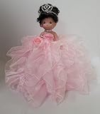 KINNEX COLLECTIONS SINCE 1997 17' Precious Moment Quinceanera Vinyl Doll with Ruffles Dress (Quince Anos) ARC8421-3R (Pink)