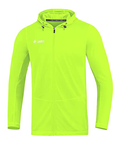 JAKO Herren Kapuzenjacke Run 2.0, Neongrün, S