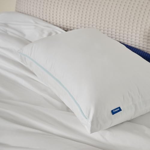 Image of Casper Sleep Original Cooling Pillow, King Size - Medium Soft Feel, Down-Alternative Fill, Supports Side, Back & Stomach Sleepers, Neck Pain Relief, Machine Washable