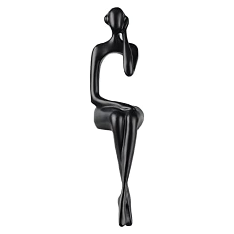 Escultura abstracta de resina estilo pensador sentado Cover