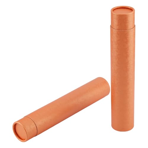 SUPERFINDINGS 2 Stk. Papier Poster Rolle 35x6.5cm Zeichen Und Versandrolle Sandbraune Bauplan Aufbewahrungsrolle Kalligrafie Und Malrolle Zum Aufbewahren von Papierkunst Karten Dokumenten